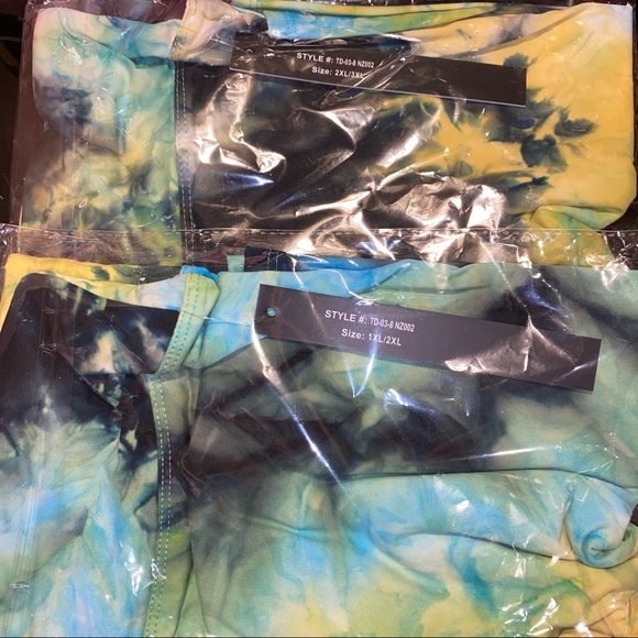 NEW Plus Size Tie Dye Bike Shorts - Picture 2 of 3